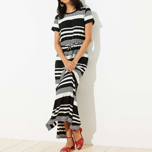 LOFT Dresses & Skirts - NWT Loft Striped Tee Maxi Dress XL